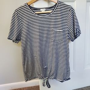 J. Crew Women's Striped Pocket Tee